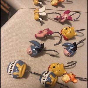 Vintage Disney Pooh & friends Curtain Hooks -Character Set